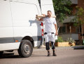 T-shirt Röd Strl. M Jobman Workwear